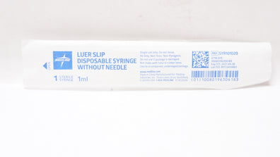 Medline SYR101020 Luer Slip Disposable Syringe w/o Ndle